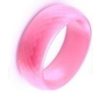 The outstanding natural pink agate, hand-carved wide bracelet. The choice of beautiful lady