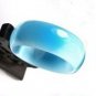 Excellent natural sky blue agate, hand-carved wide bracelet. Ms. beautiful choice