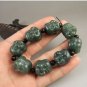 Hand-carved black bracelet. Jade [the Buddha's head +8 beads] bracelet. Christmas gifts