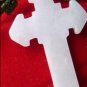 Natural white jade pendant cross of Christ. Jesus hand carved, about 46x26x6mm