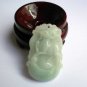 Light green jade 12 zodiac sheep, hand-carved 100%. Lucky charm pendant necklace.