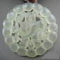 Natural white jade, hand-carved, lucky pendant, clear gloss
