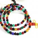 Tibetan Buddhism, natural colorful agate, 108 beads, meditation, yoga, horse-drawn Tibetan Buddhism, natural colorful agate, 108 beads, meditation, yoga, horse-drawn