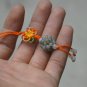 Natural gray jade bead pendant, hand-carved, cleverly weaving; spherical pendant