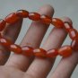Hand-carved; oval red agate beads, 16 bracelet, natural agate beads.
