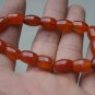 Hand-carved; oval red agate beads, 16 bracelet, natural agate beads.