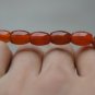 Hand-carved; oval red agate beads, 16 bracelet, natural agate beads.