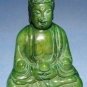 Chinese old jade, retro green jade Buddha, small ornaments, hand