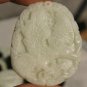 Natural white jade. Hand-carved eagle (pengcheng wanli). Lucky pendant necklace