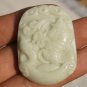 Natural white jade. Hand-carved; jade carp. Auspicious pendant