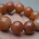 Yellow natural jade bracelet, hand-carved, Huang Cuiyu 12 beads, beads