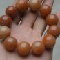 Yellow natural jade bracelet, hand-carved, Huang Cuiyu 12 beads, beads