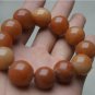 Yellow natural jade bracelet, hand-carved, Huang Cuiyu 12 beads, beads