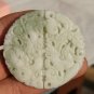 Natural jade pendant. Hand-carved dragon and phoenix. Auspicious white jade pendant