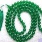 Tibetan Buddhist prayer beads, 6 mm hand-carved green jade beads 108 yoga meditation