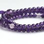 Amethyst beads, hand-carved beads 6 mm, 108 yoga meditation beads.