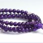 Amethyst beads, hand-carved beads 6 mm, 108 yoga meditation beads.
