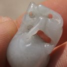 Natural white jade. Hand-carved; brave stand in the ball, which means that (response)