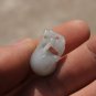 Natural white jade. Hand-carved; brave stand in the ball, which means that (response)