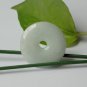 Jade white peace button. Pendant. Good luck pendant.