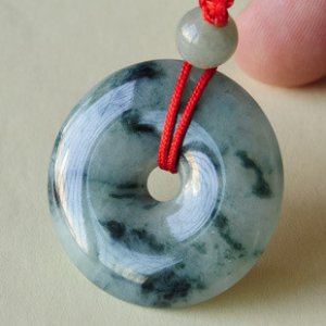 China Yu-Ping button. Black color pendant. I wish you good luck pendant