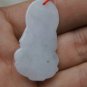 Natural Goddess pendant, hand-carved; white jade Guanyin Buddha amulet pendant