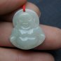 Natural jade pendant, hand-carved white jade Buddha. Amulet Pendant