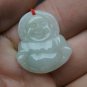 Natural jade pendant, hand-carved white jade Buddha. Amulet Pendant