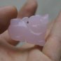 Natural jade pendant. Pendant pink unicorn. Children preferred.