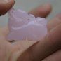 Natural jade pendant. Pendant pink unicorn. Children preferred.