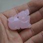 Natural jade pendant. Pendant pink unicorn. Children preferred.