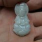 Natural jade, hand-carved white Guanyin, amulet pendant, approximately 37x18mm