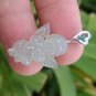 Natural jade, hand-carved, good luck pendant. White Angel Pendant