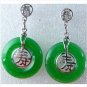 ((Longevity) gild inlaid jade pendant, jade pendant lucky Greenpeace button (one pair price)