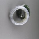 Natural jade rings, hand-carved, black jade flower ring, charm