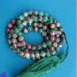 A multi-color jade beads, .8 mm beads, meditation, Yoga Mala 108 beads.