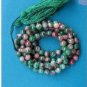 A multi-color jade beads, .8 mm beads, meditation, Yoga Mala 108 beads.
