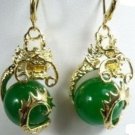 Miao Silver Dragon retro mosaic, green jade ball earrings. Ms. beautiful choice Miao Silver Dragon retro mosaic, green jade ball earrings. Ms. beautiful choice