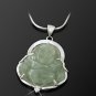Miao silver pendant inlaid antique light gray jade Buddha amulets, crater, Christmas gifts