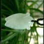 Natural jade cicada pendant. Hand-carved. Natural white jade cicada. Pendant necklace.