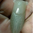 Natural white jade, hand-carved cicada pendant. Pendant on 46x19x9mm