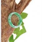Natural color jade, hand-carved, the charm of floating green rings, Christmas gifts