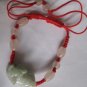 Natural jade. Hand-carved (bold, four oval beads, 4 yuan Pearl white) hand-woven bracelets