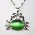 Crab-shaped Tibetan silver inlaid antique red jade pendants, Christmas gifts