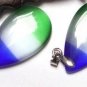 Multi-colored cat's eye stone, hand-carved pendants, fashion, Christmas gifts (one pair price)