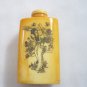 Antique snuff bottles. Carved bone snuff bottle. Ancient Ladies.