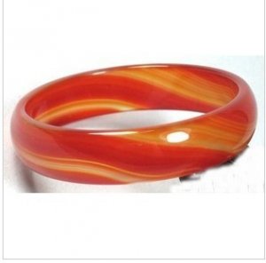 Natural red stripe agate bracelet, Christmas gift