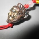 Vintage copper gilt exorcism. Melt the ghost. Zhong Kui. Amulet pendant