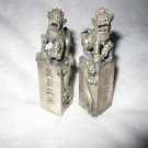 Retro copper-nickel alloy seal. Lions pair! Town house. Oh evil. Collection