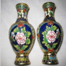 Vintage filigree cloisonne vase a pair. Ornamental. Collectibles.